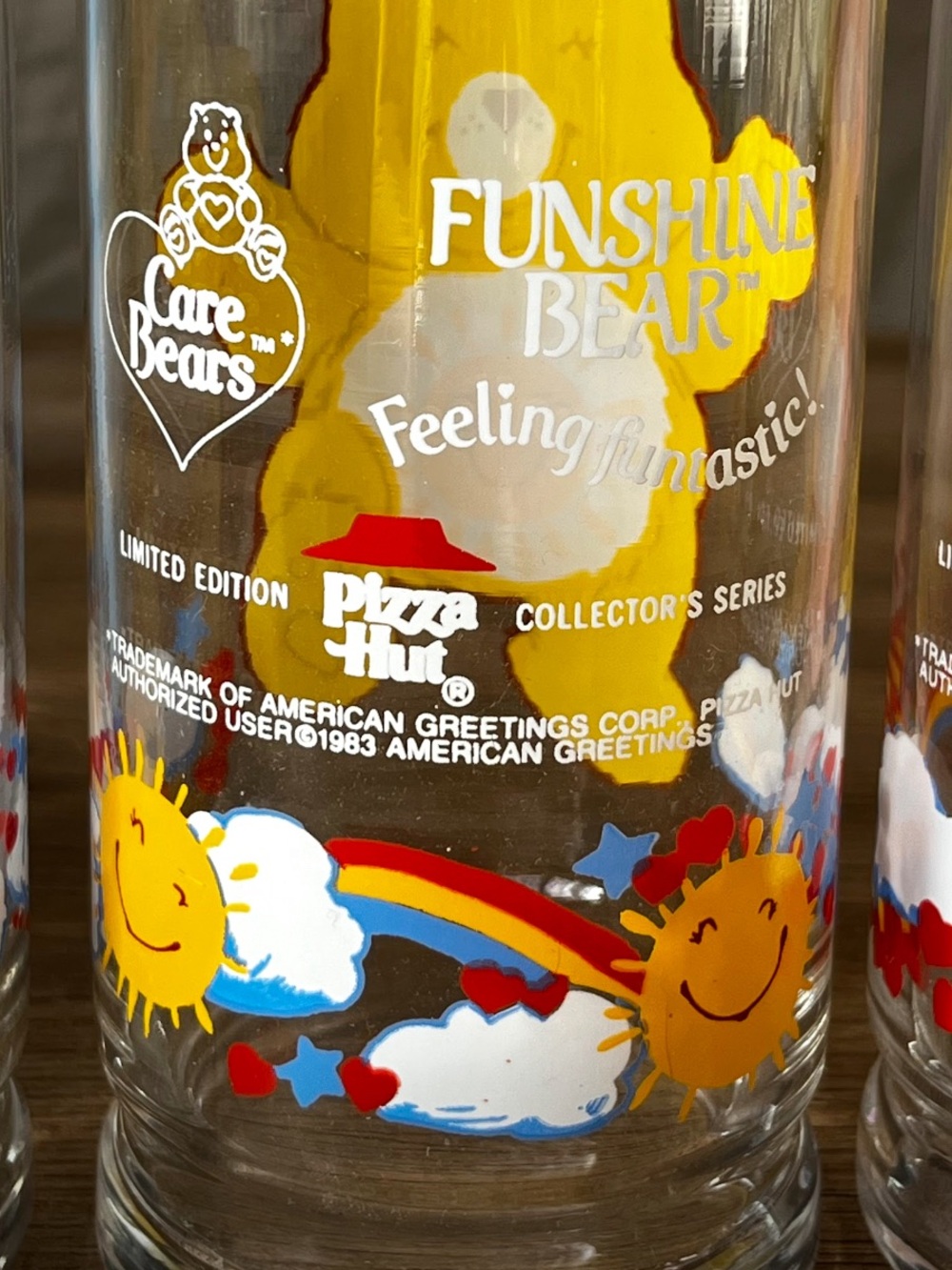 Care Bears Pizza Hut Vintage 1983 Glass Tumbler Set - Picture 4 of 6